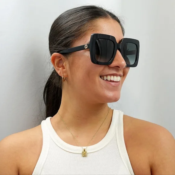 ? Original GG0328S 001 53Gucci 53 mm Black Sunglasses 65b294914bd7604a1749b545.jpg main image 4